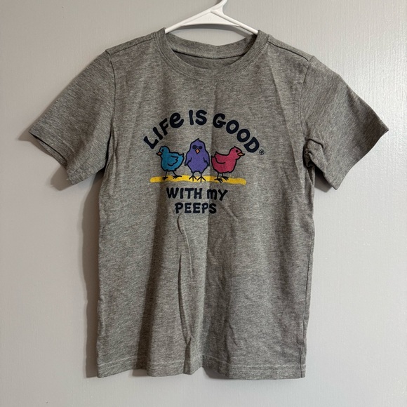 Life Is Good Gray Graphic Tee Shirt Size Medium - Picture 1 of 5